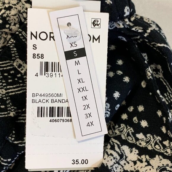 BP Women's Print Black Bandanamix Pockets Elastic Waist Paperbag Shorts SZ 2 NWT - Picture 6 of 13